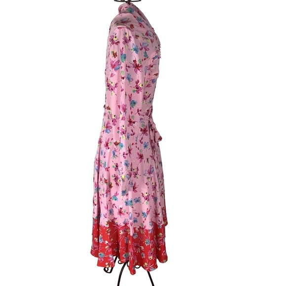 Nanette Lepore Floral Belted MIDI Shirt Dress | Size 8 - Picture 5 of 12